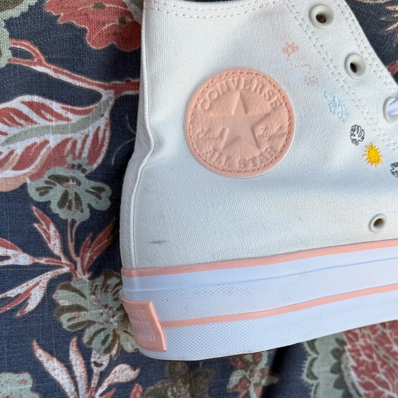 Stylish High-Top Cream Sneakers - Picture 8 of 13